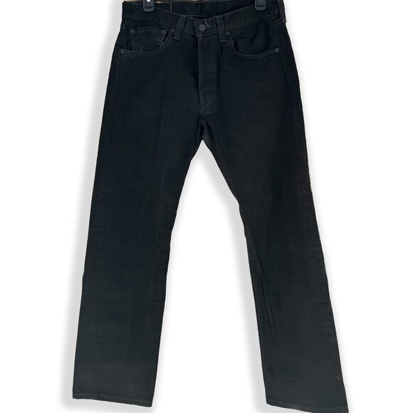 Levi's 501 Original Fit Button Fly Straight Leg Jeans in Black | 32 x 30 - Picture 2 of 13